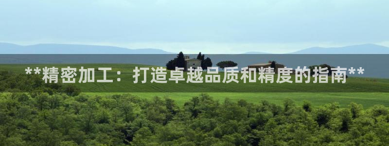 彩神天下专家专栏：**精密加工：打造卓越品质和精度的指南**