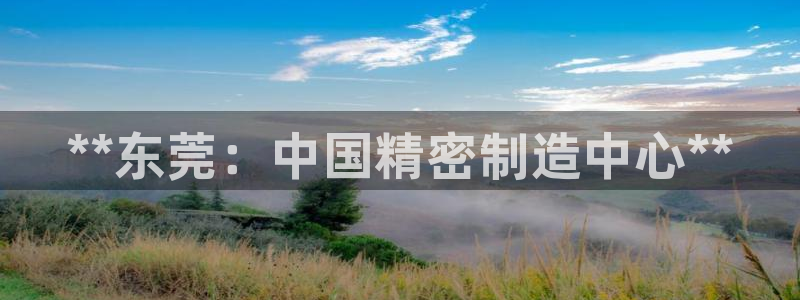 彩神v8购彩大厅登：**东莞：中国精密制造中心**