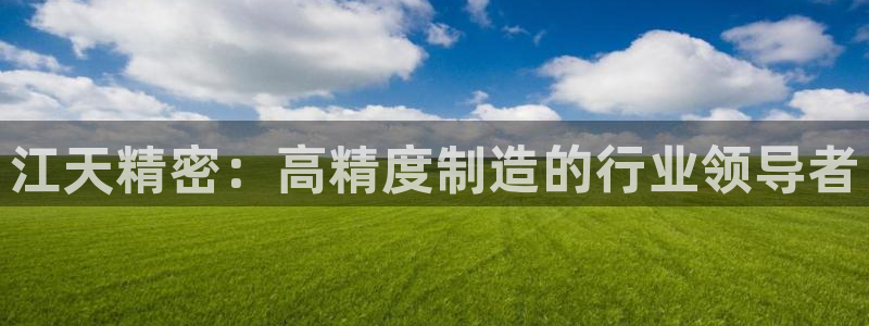 彩神v破解版：江天精密：高精度制造的行业领导者
