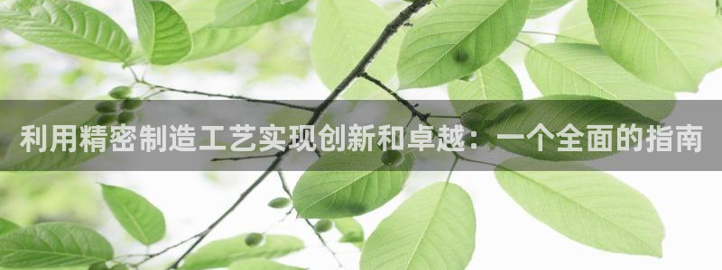 彩神赢钱了吗是真的吗：利用精密制造工艺实现创新和卓越：一个全面的指南