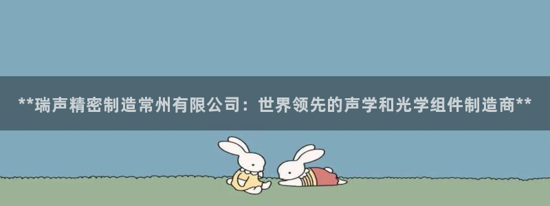 彩神赢钱了吗：**瑞声精密制造常州有限公司：世界领先的声学和光学组件制造商**