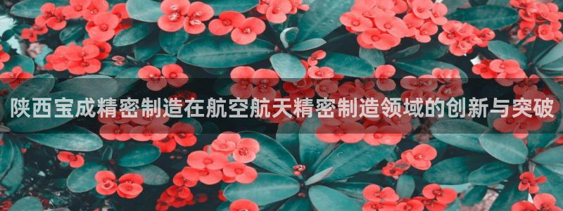 彩神系列平台：陕西宝成精密制造在航空航天精密制造领域的创新与突破