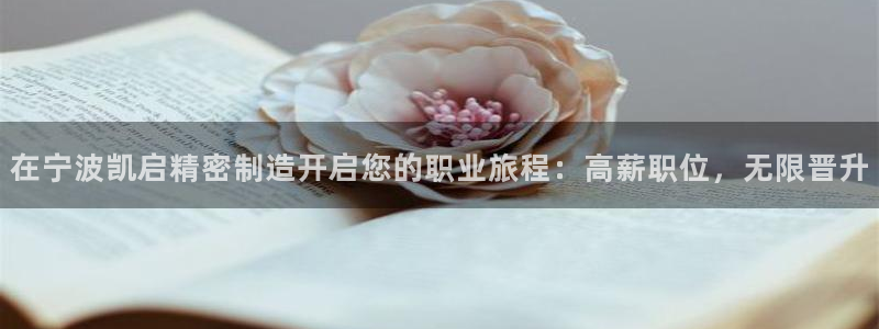 彩神8官网合法吗：在宁波凯启精密制造开启您的职业旅程：高薪职位，无限晋升