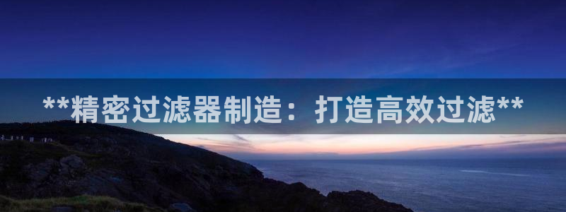 彩神赢的钱是哪里来的：**精密过滤器制造：打造高效过滤**