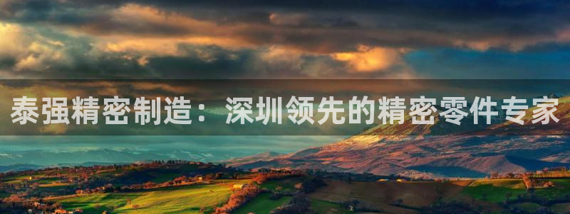 彩神v大众娱乐：泰强精密制造：深圳领先的精密零件专家