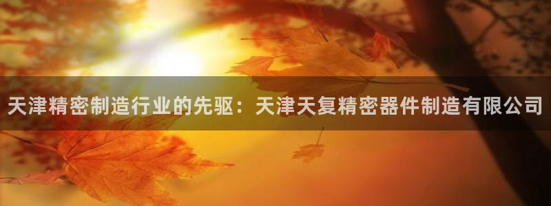 彩神vi争霸官网：天津精密制造行业的先驱：天津天复精密器件制造有限公司