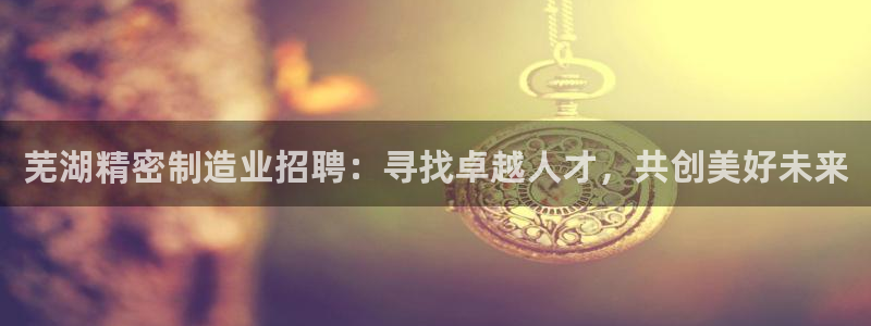 彩神vllⅰ购彩大厅：芜湖精密制造业招聘：寻找卓越人才，共创美好未来