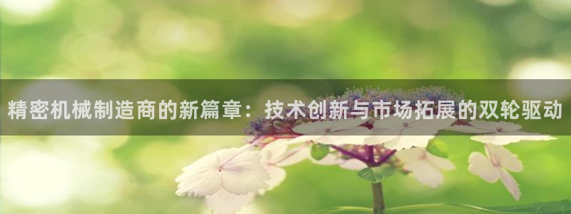 彩神iv争霸购彩大厅：精密机械制造商的新篇章：技术创新与市场拓展的双轮驱动
