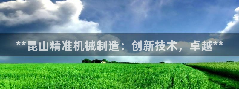彩神vlll游戏特色：**昆山精准机械制造：创新技术，卓越**