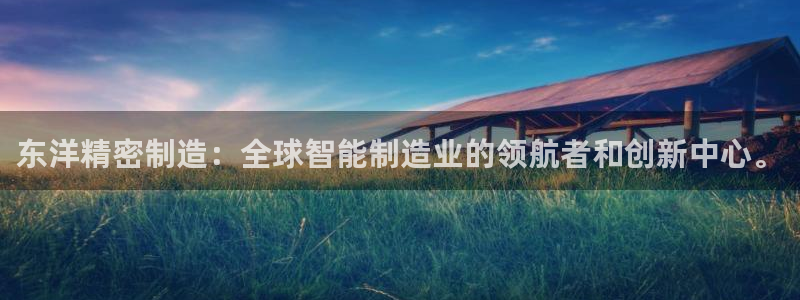 彩神vii官网：东洋精密制造：全球智能制造业的领航者和创新中心。