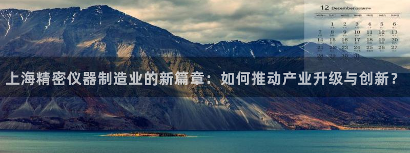 彩神官方网站登录是多少：上海精密仪器制造业的新篇章：如何推动产业升级与创新？