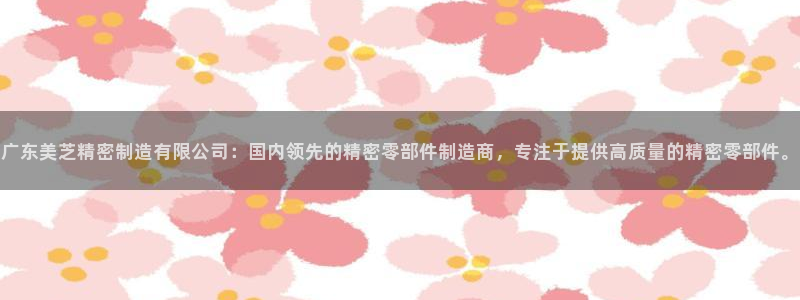 彩神是正规平台吗知乎：广东美芝精密制造有限公司：国内领先的精密零部件制造商，专注于提供高质量的精密零部件。