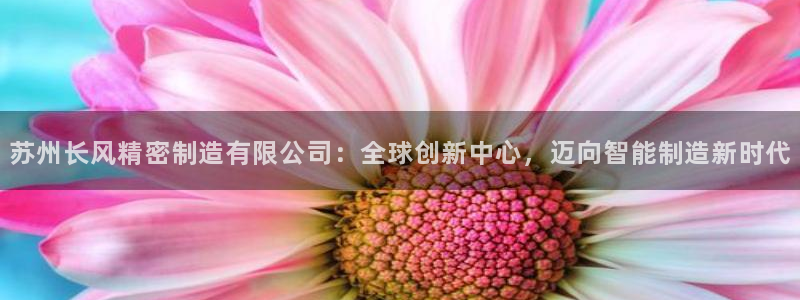 彩神大发cp：苏州长风精密制造有限公司：全球创新中心，迈向智能制造新时代