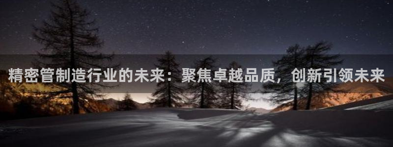 彩神vll趣投彩：精密管制造行业的未来：聚焦卓越品质，创新引领未来